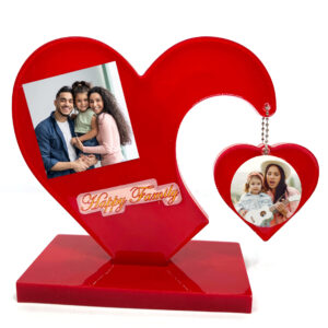 "Double Heart frame with base