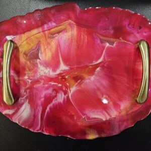 Large Resin Oval Tray with Customisable Handles