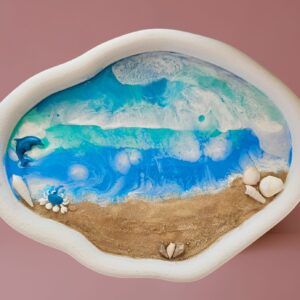 Beach-Themed Resin Wall Art 🌊🏝️
